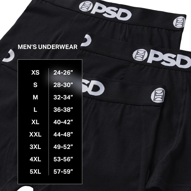 PSD Men's 3 Eyed Ink Boxer Brief - Standard Length 7 Inch Inseam, Moisture-Wicking 4-Way Stretch Fabric