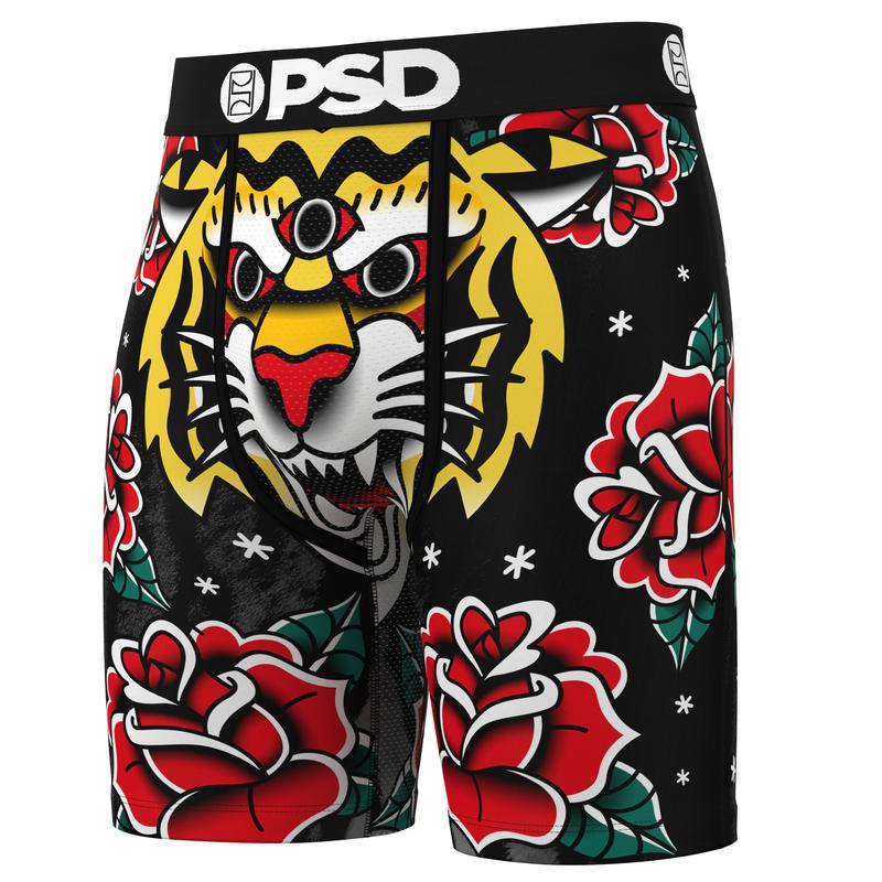 PSD Men's 3 Eyed Ink Boxer Brief - Standard Length 7 Inch Inseam, Moisture-Wicking 4-Way Stretch Fabric