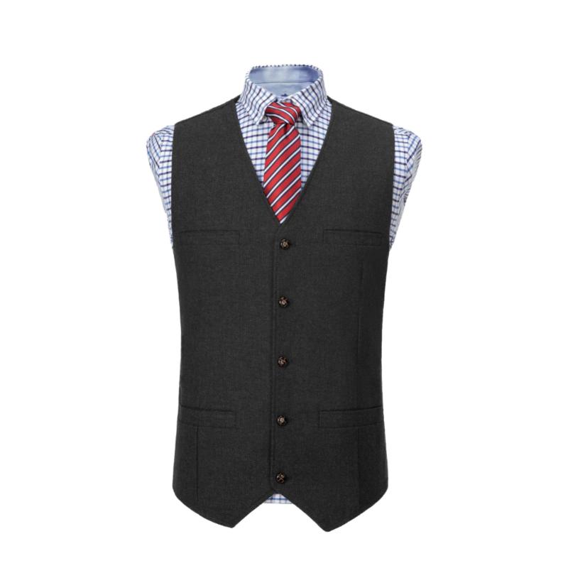 Stylish Men's Solid Color Formal Suit Vest - Vests for Party, Wedding, Prom, and Special Occasions - Adjustable Waistcoat with Classic Design and Comfortable Fit