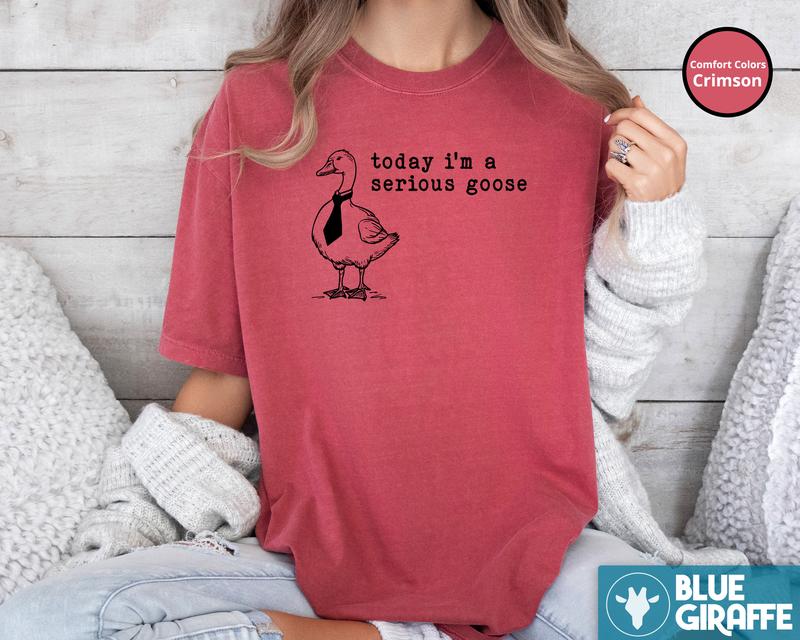 Serious Goose Funny Shirt, Meme Comfort Colors Shirt Menswear T-Shirt