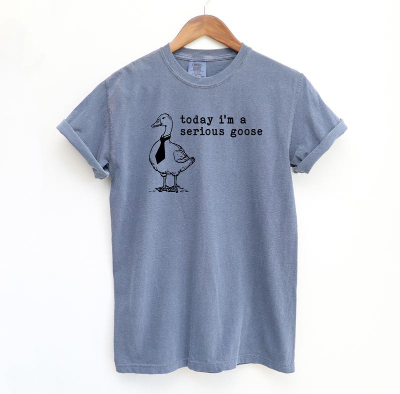 Serious Goose Funny Shirt, Meme Comfort Colors Shirt Menswear T-Shirt