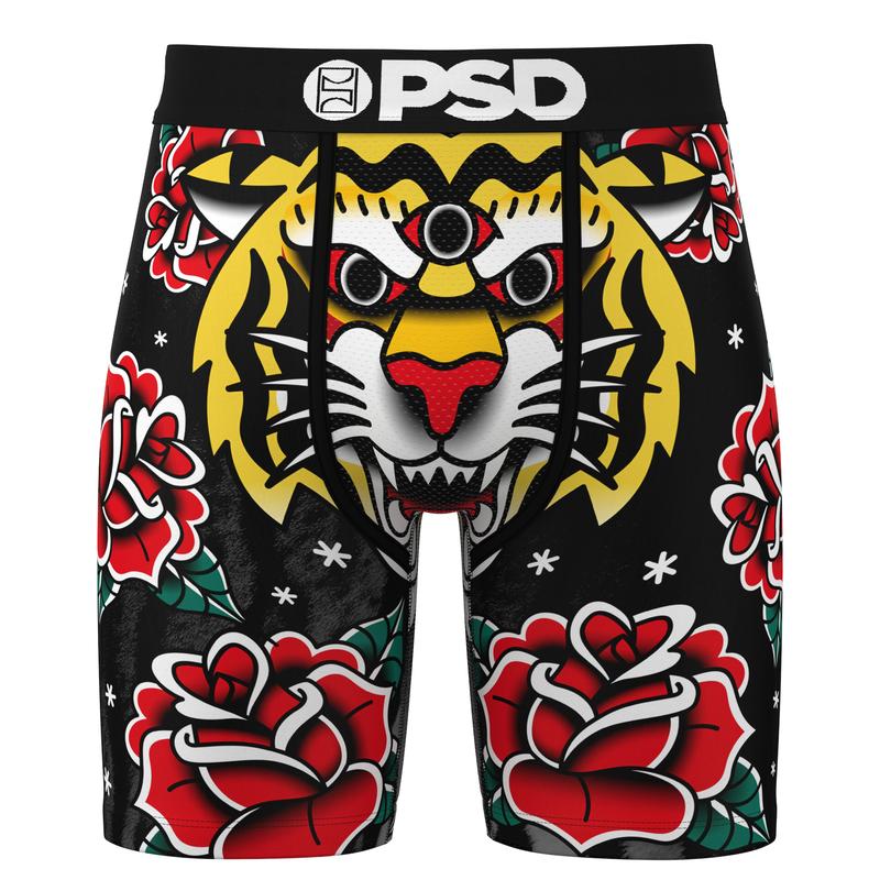 PSD Men's 3 Eyed Ink Boxer Brief - Standard Length 7 Inch Inseam, Moisture-Wicking 4-Way Stretch Fabric