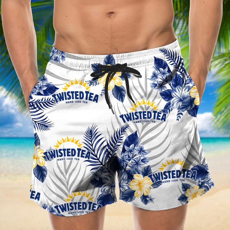 Twisted Tea Hawaiian Short, Twisted Tea Shorts, Summer Hawaiian Short, Men Shorts, Gift For Him