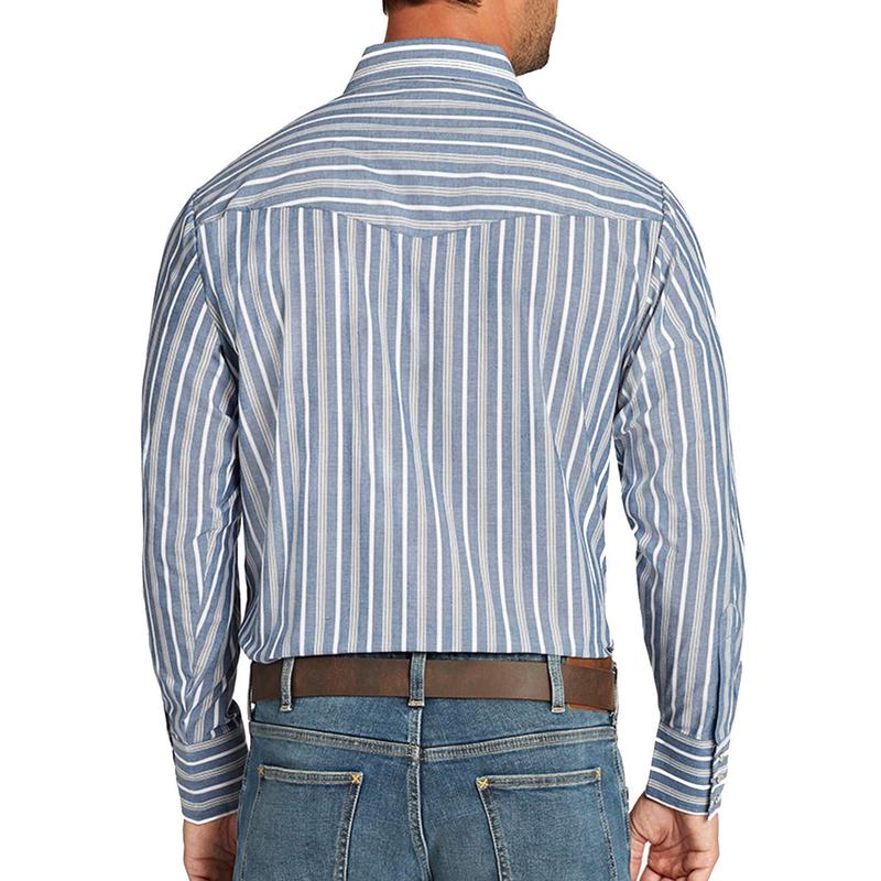 Men's Ely Cattleman Long Sleeve Stripe Western Snap Shirt