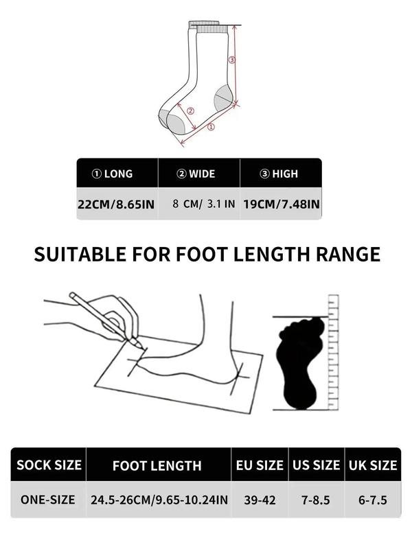 Men's Ethnic Pattern Crew Socks, Casual Comfy Warm Socks for Fall & Winter, Men's Socks for Daily Wear, Fall Wear, Fallfreshness