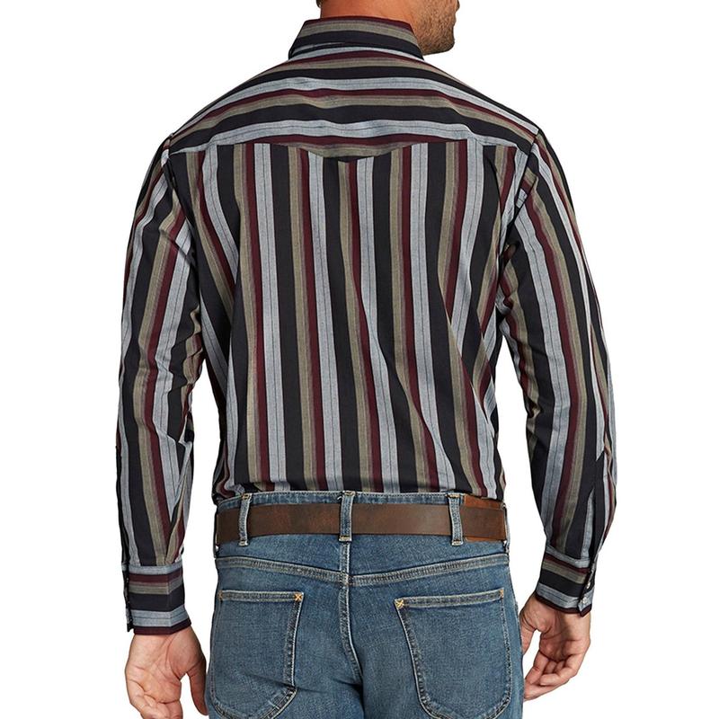 Men's Ely Cattleman Long Sleeve Stripe Western Snap Shirt