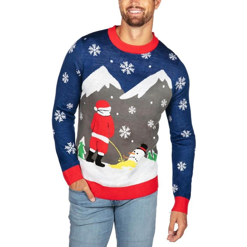 Men's Melting Snowman Ugly Christmas Sweater