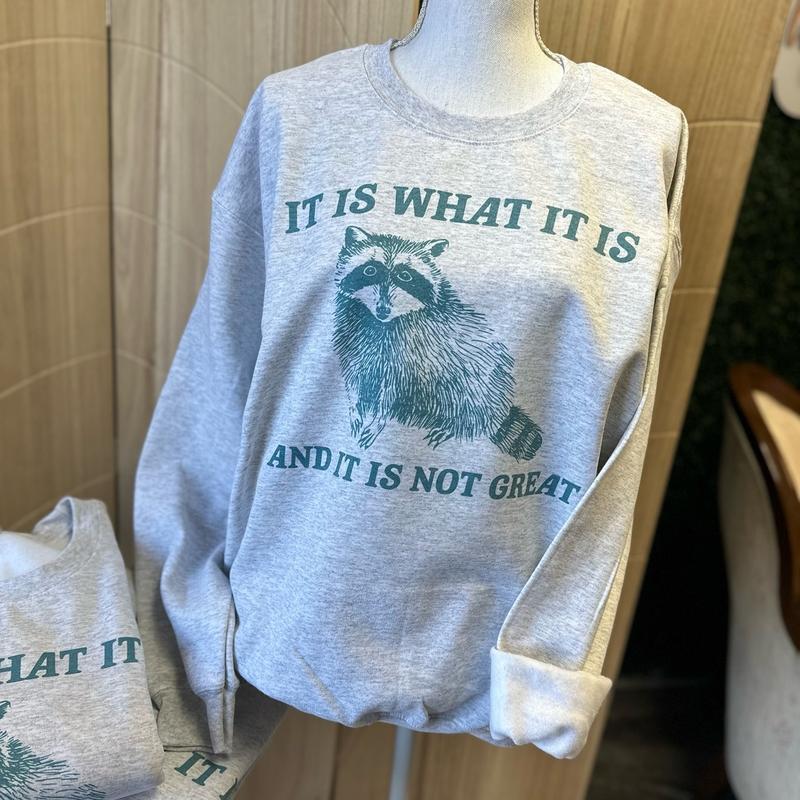 It Is What It Is and It’s Not Great Sweatshirt or Tee - Unisex Sweatshirt   Tee - Trash Panda Sweatshirt or Tee