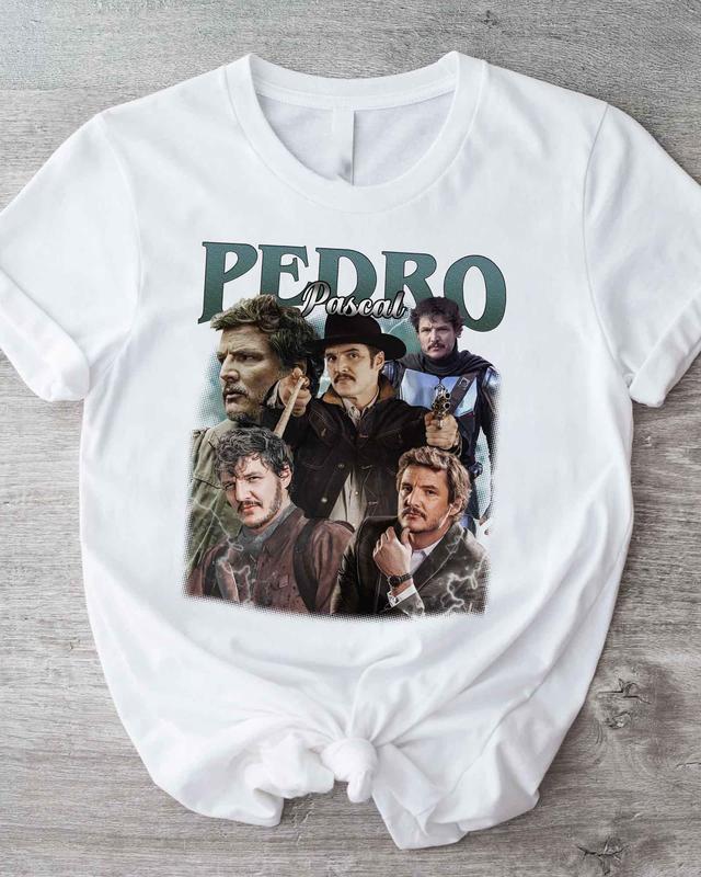 Pedro Pascall Graphic Shirt, Pedro Pascal Tribute Celebrity Shirt, Narco Pedro Pascal Fans Gift Unisex Cotton Menswear Streetwear