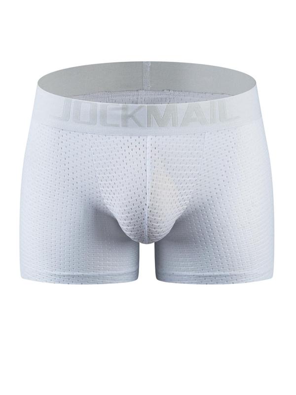 Men's Letter Tape Boxer Brief, Breathable Comfortable Shapewear Knicker for Daily Wear, Men's Shapewear for All Seasons