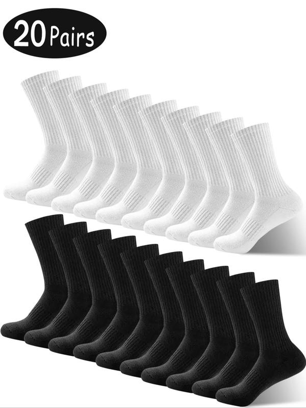 Men's Solid Over The Calf Socks, Men's Socks, Casual Comfortable Breathable Socks for Daily Wear, Socks for Men, Men's Socks for All Seasons