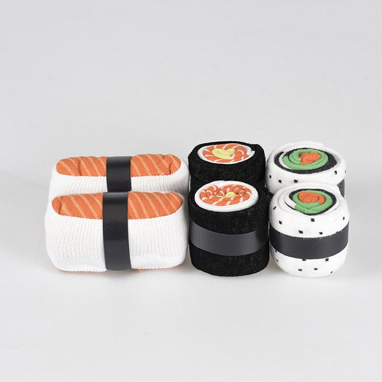 Sushi Socks, 5 Pairs Fun Socks, Unique Novelty Funny Socks for Men and Women, Sushi Lovers, Birthday, Thanksgiving Christmas Gift Idea WOMenswear