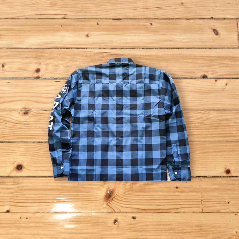 Long sleeve checker colored mens dress shirt