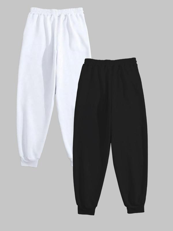 Men's Graphic Drawstring Waist Sweatpants, Casual Regular Fit Pocket Jogger Pants for Daily Wear, Men's Trousers for All Seasons