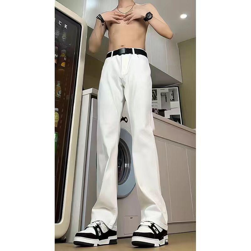 Men's Retro Distressed Vintage Loose Wide-leg Jeans Men's Niche Loose Straight Long Pants