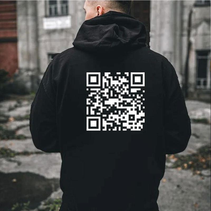 F You Hoodie QR Code, Gift For Men for Women, Humor Streetwear Hoodie