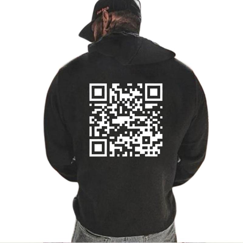 F You Hoodie QR Code, Gift For Men for Women, Humor Streetwear Hoodie