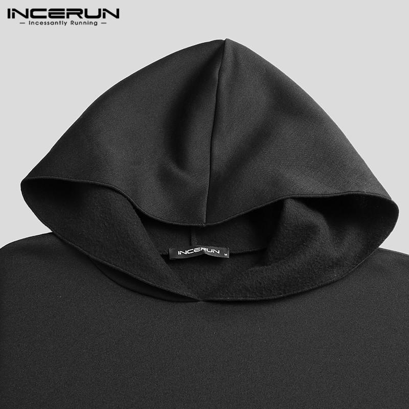 INCERUN Mens Autumn Winter Cloak Poncho Coat Retro Top Outwear Maxi Hoodie Cape Plus Size