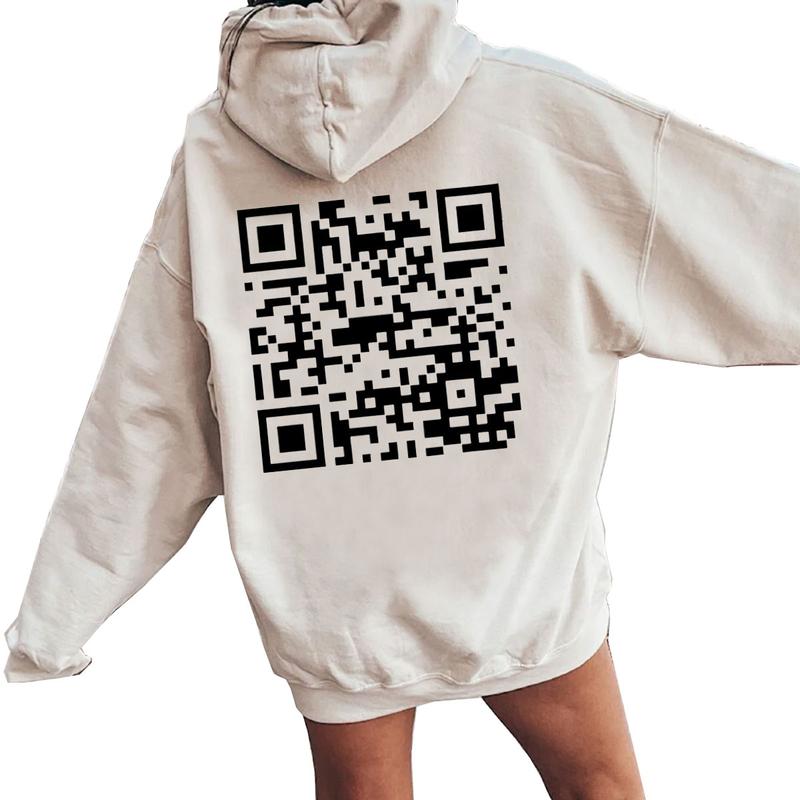 F You Hoodie QR Code, Gift For Men for Women, Humor Streetwear Hoodie