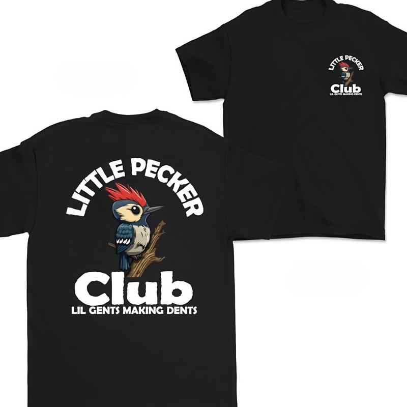 Little Pecker Club Men's T-shirt, Little Pecker Club UL Gents Making Dents Tshirt, Vintage Tee, Unisex Tshirt, For Men 2 side.