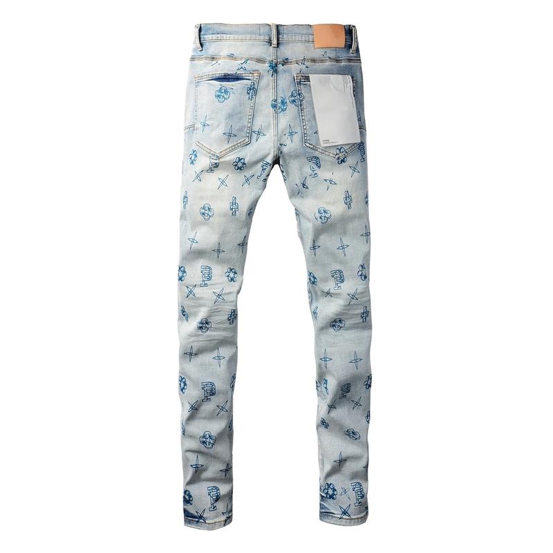 Skinny Jeans Blue Print Symbol Low Rise Skinny Denim Brands Pants, Allover Printed Skinny Jeans, Blue Trouser, Jeans For Men