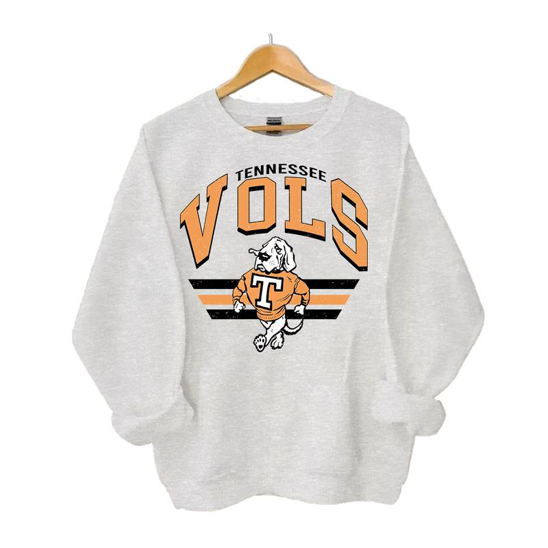 Retro NCAA College Football Mascot Crewneck Sweatshirt Classic Menswear Tops Cotton Sweaters   Sport Fabric Casual Embroidered Hoodie