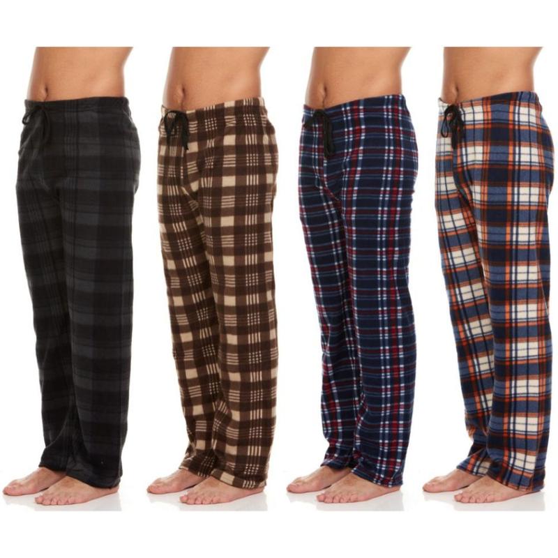 (4-Pack) Men's Micro Fleece Lounge Pajama Pants