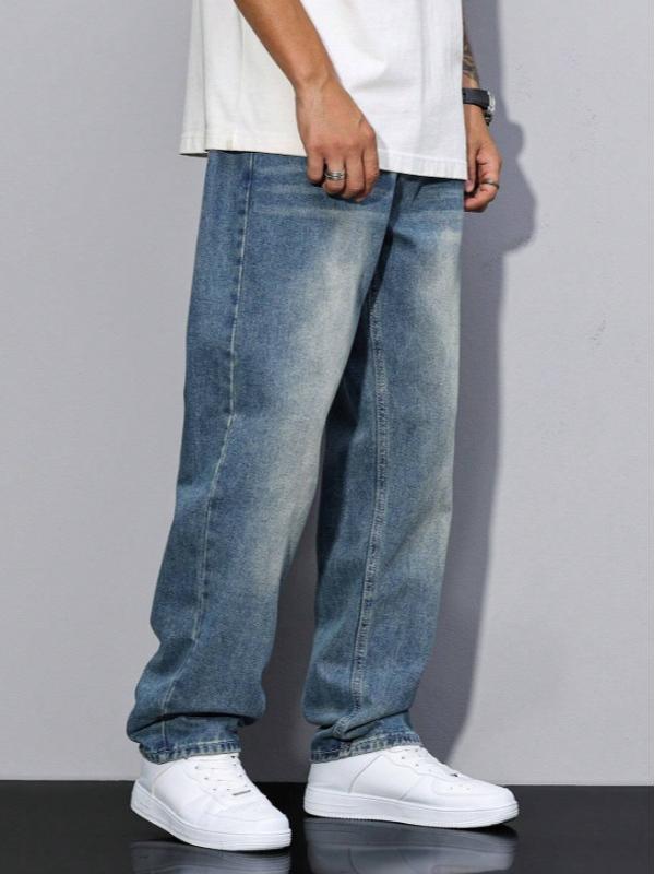 Casual Loose Straight Leg Men's Baggy Jeans