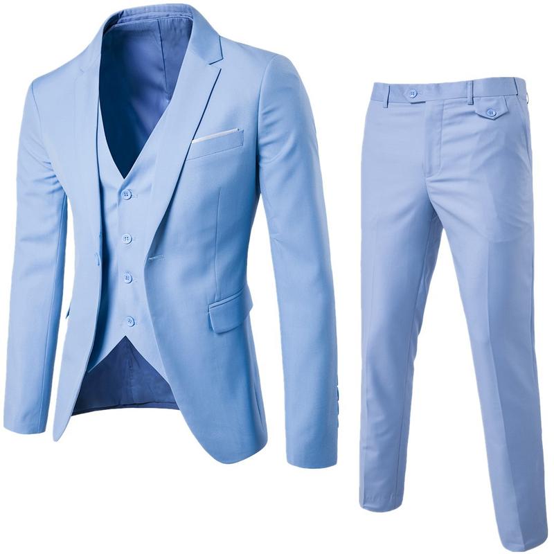 Suit Suit Men's Three-Piece Suit Business Casual Suit Business Clothing Slim Fit Groomsman Suit Groom Wedding Suit