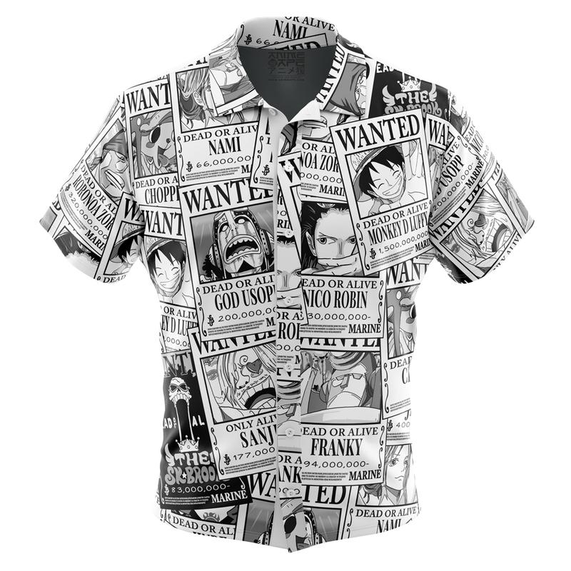 Aloha Strawhat Wanted One Piece Button Up Hawaiian Shirt