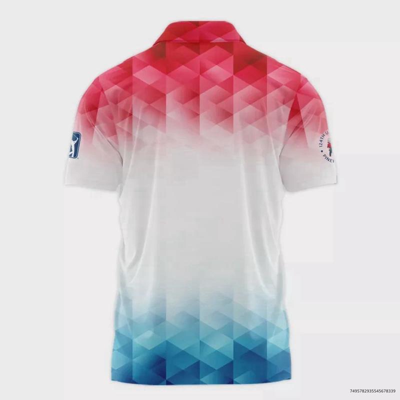 124th U.S. Open Pinehurst Callaway Golf 3D Print Polo Shirt Blue Red