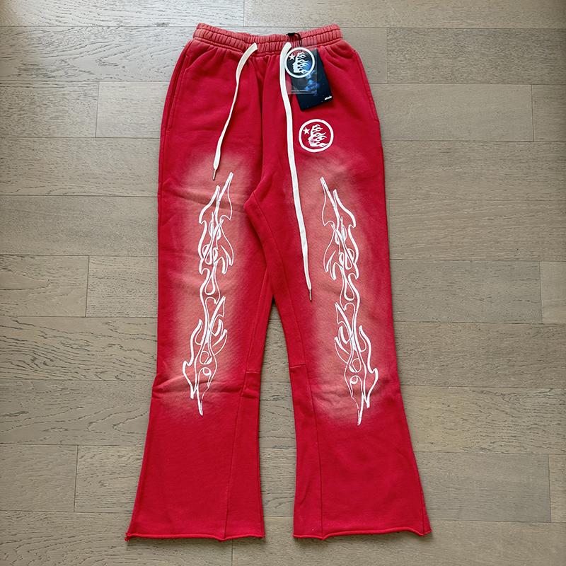 White Logo Washed Red hoodie & pants set