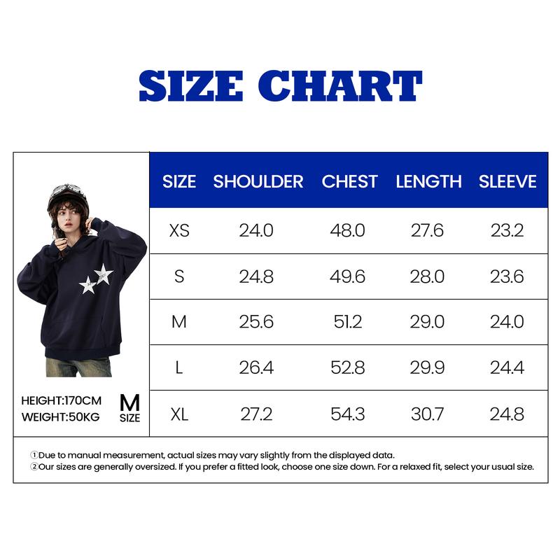 Aelfric Eden Star Print Color Contrast Pullover Hoodie