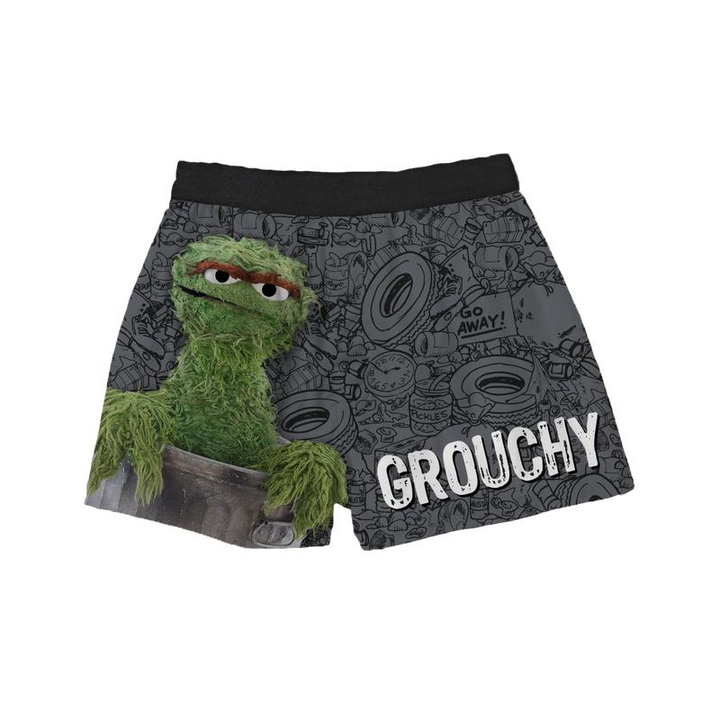 Sesame Street Oscar the Grouch Breathable Boxer Shorts Underwear S-XXL