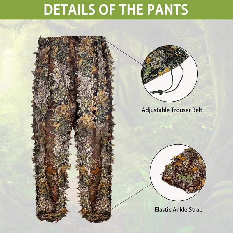 Ghillie Suit, Leafy Suit for ,  Gear Including  Clothes for Turkey , Outdoor Jungle and Halloween