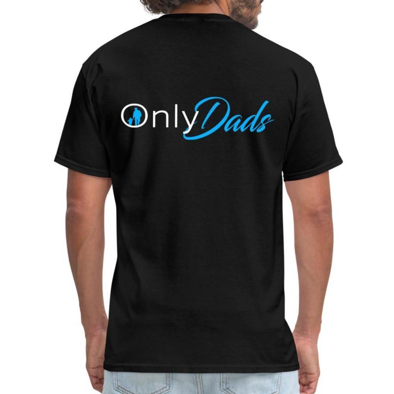 OnlyDads men's black t-shirt - Father's Day - A very suitable gift from Dad to give to dad Classic Cotton Menswear Top Collar Embroidered Love Sport Sweatshirt Tweed Sweatshirt Tweed Underwear Streetwear