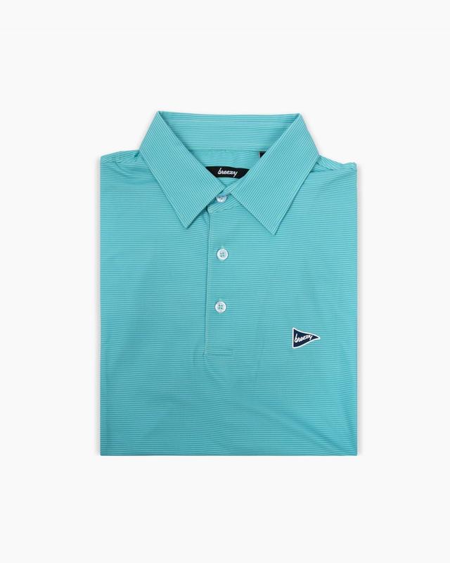 The Blue & Green Stripe Polo