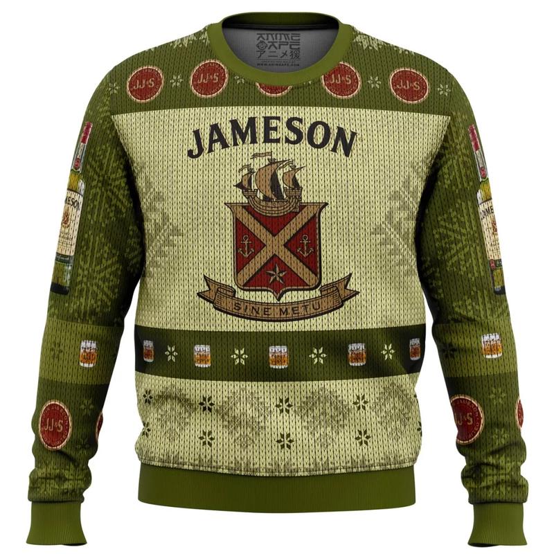 Jameson Irish Whiskey Ugly Christmas Sweater Ugly. Sweater Classic Menswear