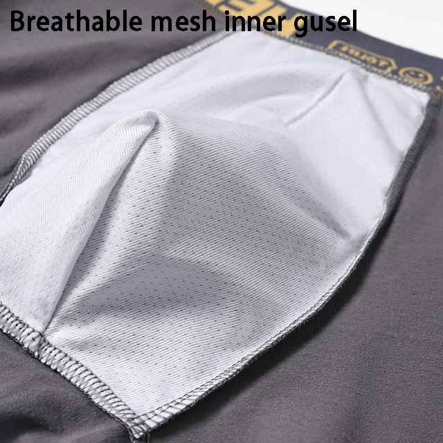 Men's milk silk boxer briefs mid rise comfortable ice silk contrast high elastic waistband trend boxer briefs