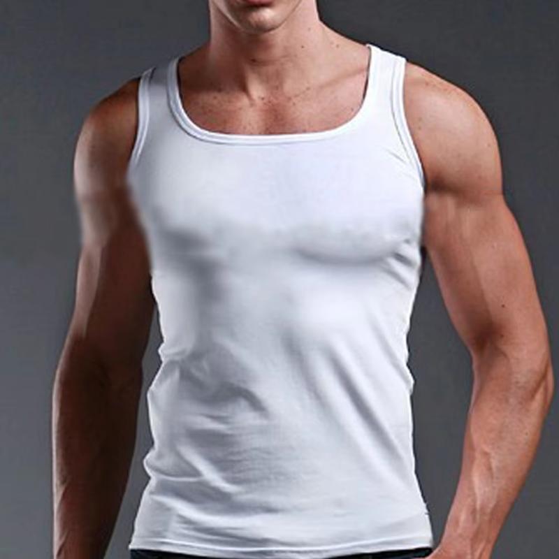 Men'S Sports Casual Tank Tops Bodybuilding Fitness Muscle Sleeveless Singlet Top Vest Tank Men'S Underwear Solid Undershirts Does not apply