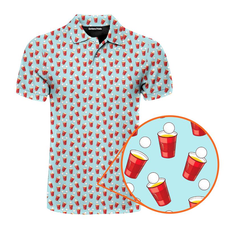 Red Solo Cup - Funny Golf Polo, Men's Short Sleeve Polo Shirt, Gift for Him