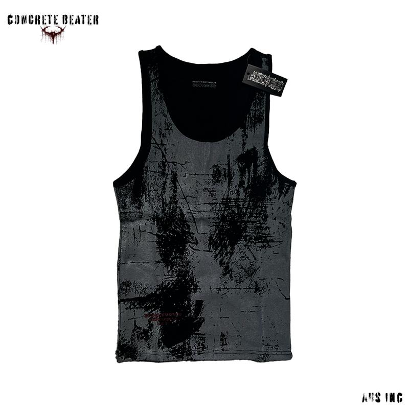 CONCRETE BEATER - MENS VINTAGE STREETWEAR GYM TANK TOP MEN'S SLEEVELESS RIBBED WORKOUT TANK