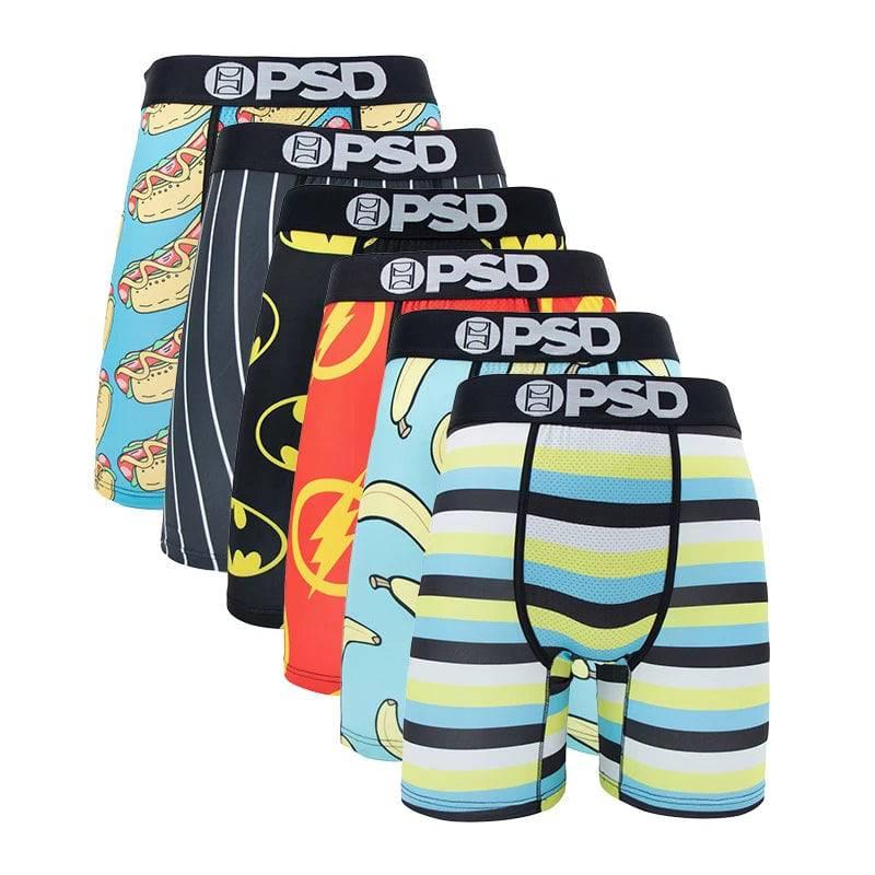 PSD Boxer Brief- 6Pc-Soft Breathable letters casual underwear