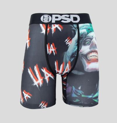 Men's PSD underwear, cartoon printed men's sports fitness long boxer shorts, breathable, comfortable and quick-drying stretch boxer shorts, men's new products Menswear Socks Operator Bestie