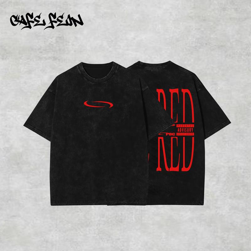 PLAYBOI CARTI ALL RED  VINTAGE TEE Rap Hiphop Unisex Oversize  Washed Heavyweight Cotton T-shirt, Gift For Rap Fan, Rap Lover