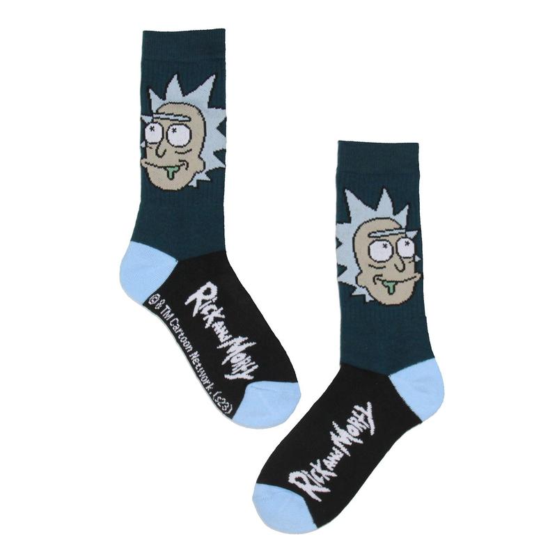 Rick And Morty Crew Socks 3 Pack, Pickle Rick Socks, Rick And Morty Performance Cushioned Athletic Crew Socks For Men Women 3 Pairs