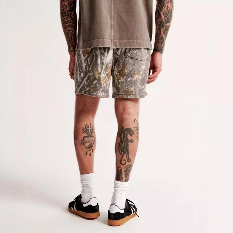 Camouflage Print Fleece Unisex ShortsFleece Shorts