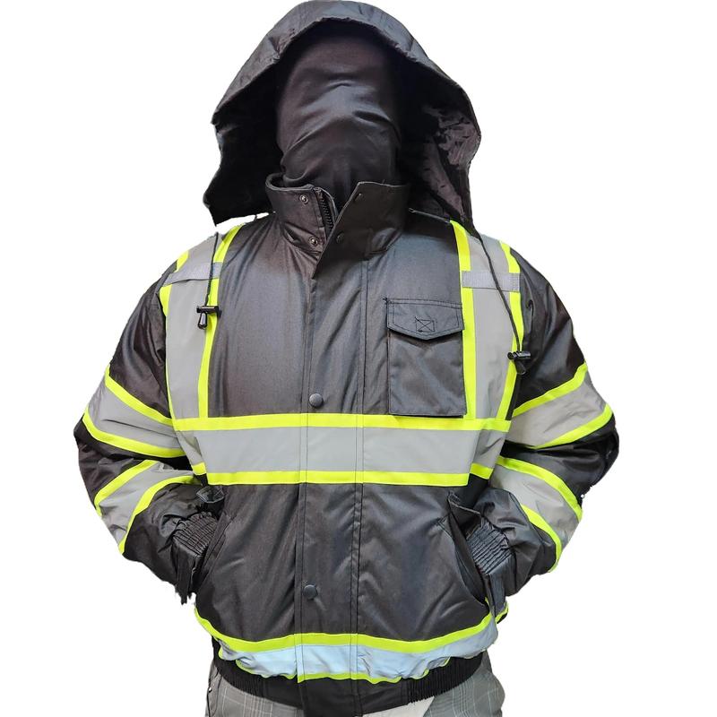 MEN'S AND WOMEN'S High Visibility Safety Bomber Jacket with Quilted Insulation (SIZE WELL)