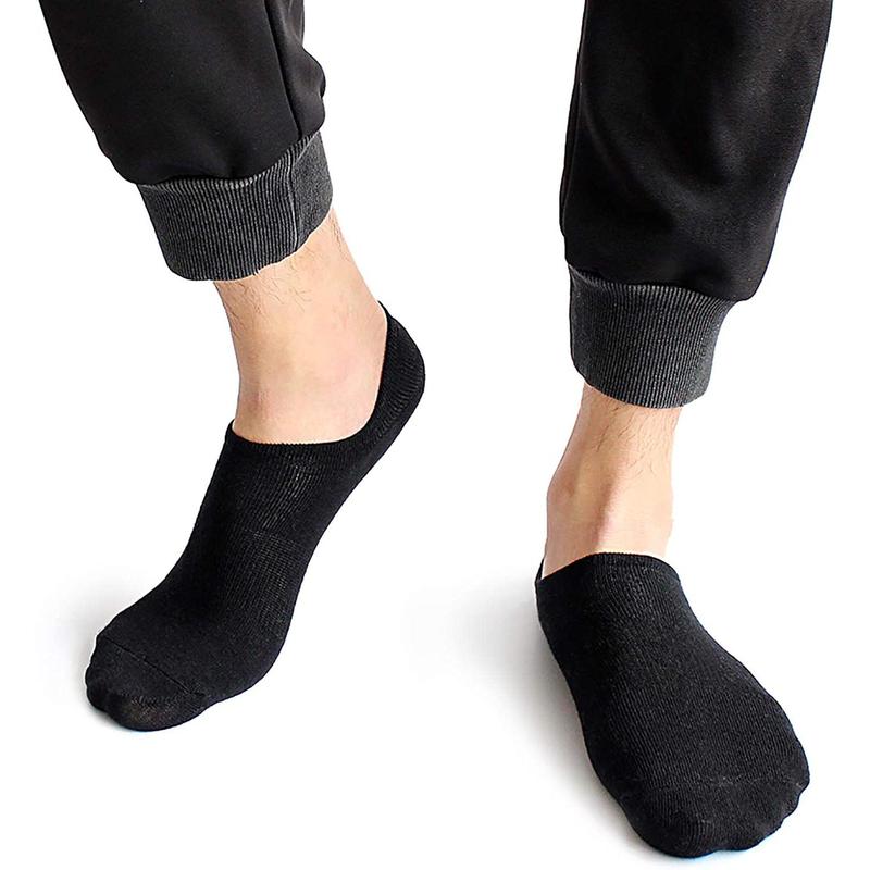 12 Pairs Men Black White Gray No Show Low Cut Thin Performance Cotton Socks