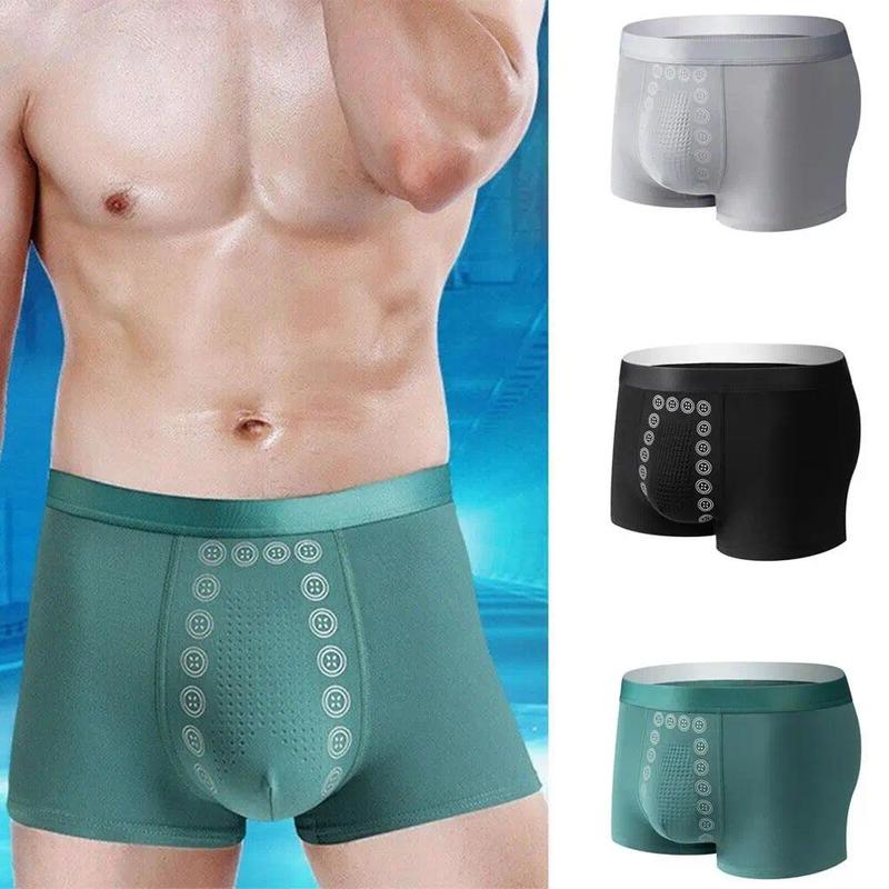 Polyester Fibre Energy Field Therapy Men's Underwear Elastic Breathable Magnetic Therapy Men's Underwear Long Lastin Slim Briefs